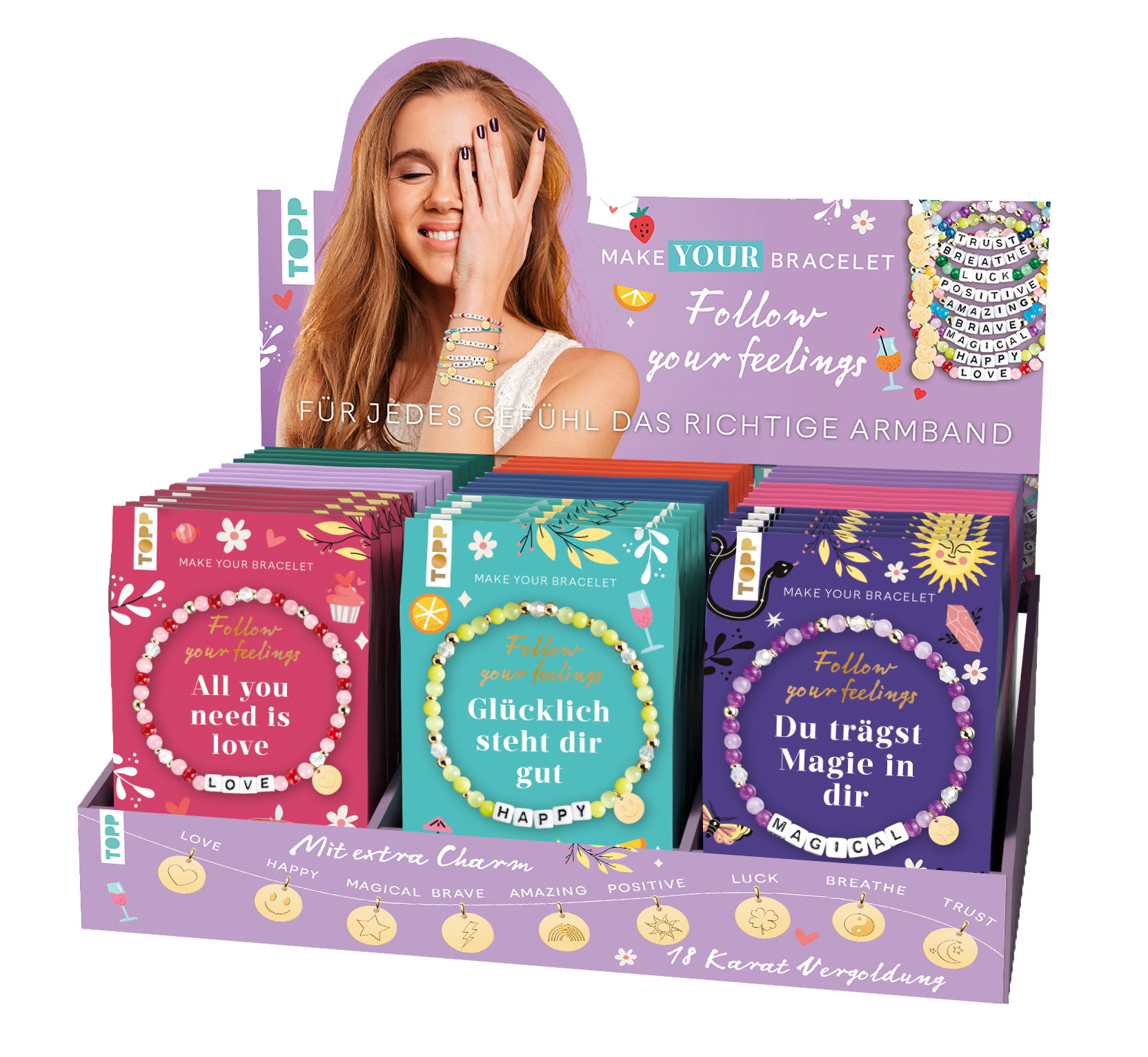 Follow your Feelings - Make your Bracelet - Schmucksets Display 50 Ex.