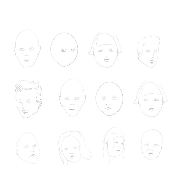 Übung - Gesichtsausdruck mit Augenbrauen zeichnen