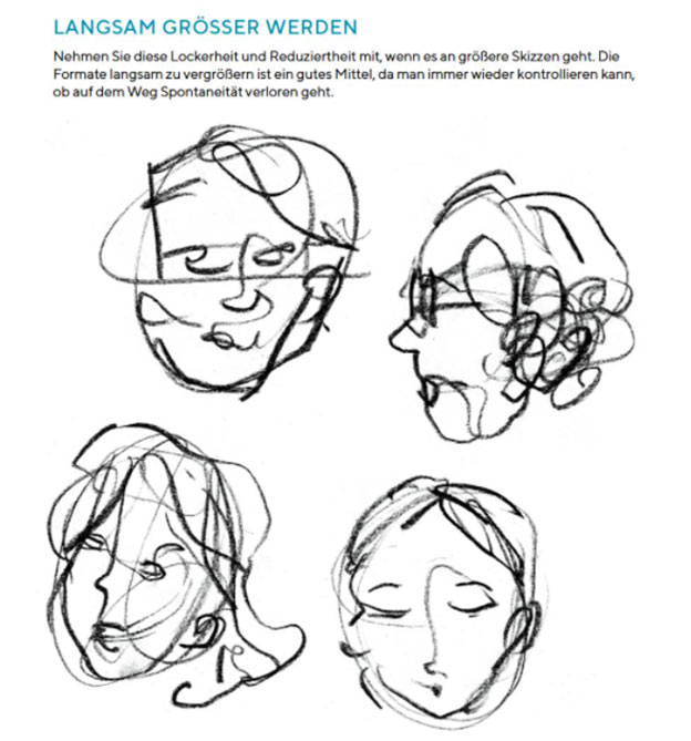 Einfache Skizze für Gesicht zeichnen