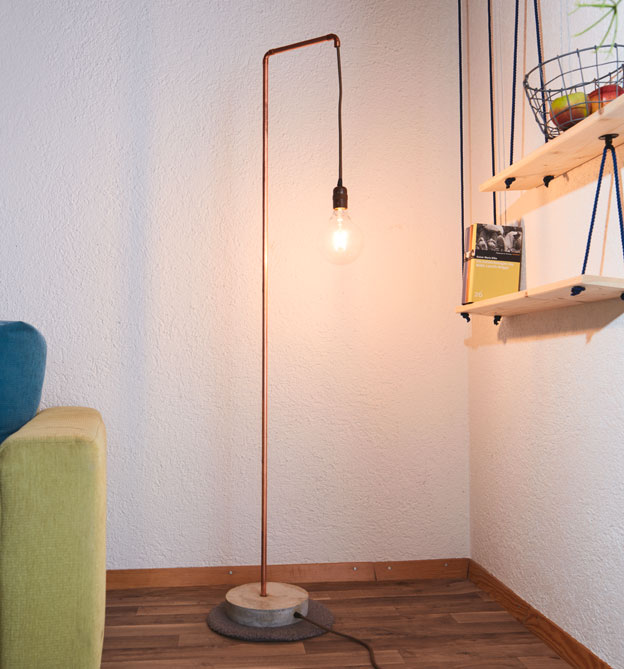 DIY-Lampe aus Baumarkt-Material