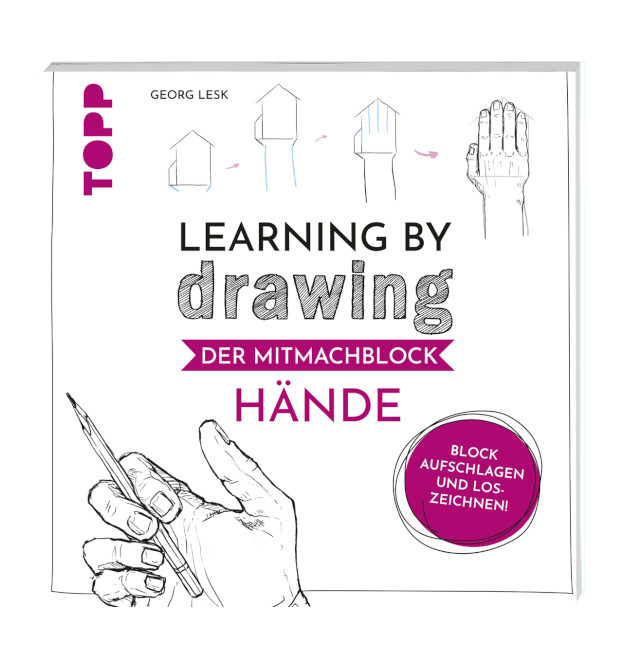 Zeichnen lernen-Set mit Learning by Drawing Hände