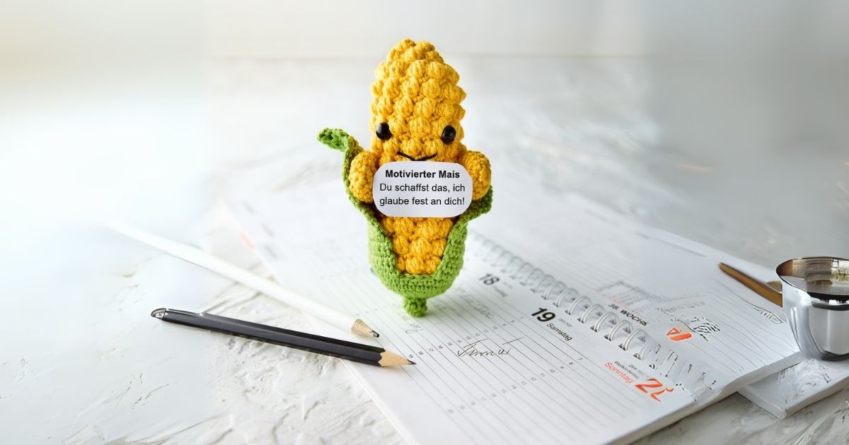 Emotional Support Veggies: Häkel dir deinen Motivations-Mais