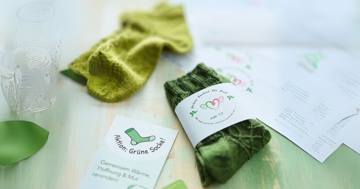 Socken stricken für den guten Zweck: Die Aktion Grüne Socke