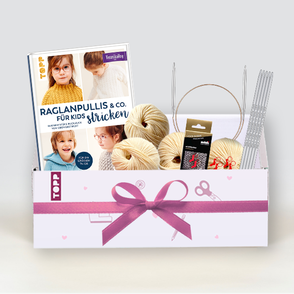 Geschenkset Raglanpulli für Baby stricken mit Veronika Hug