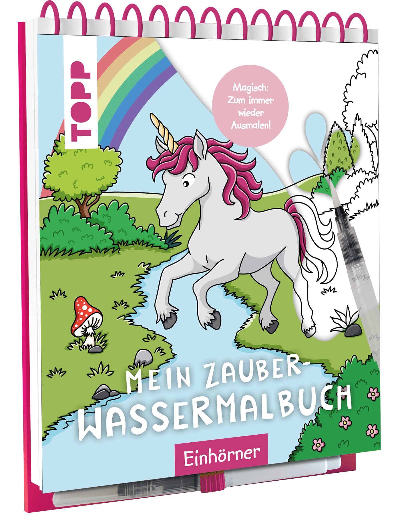 Mein Zauber-Wassermalbuch Einhörner