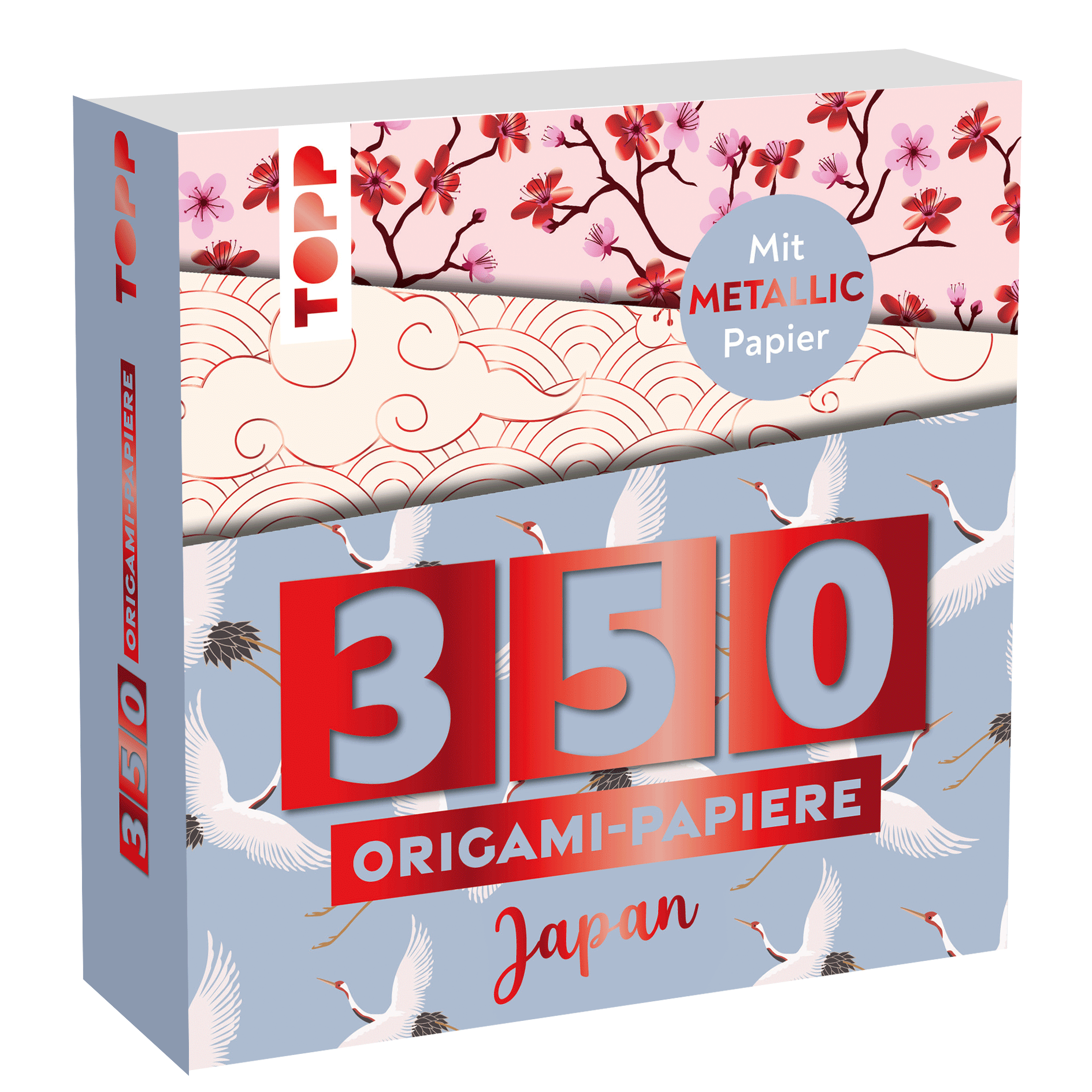 350 Origami-Block Japanische Motive