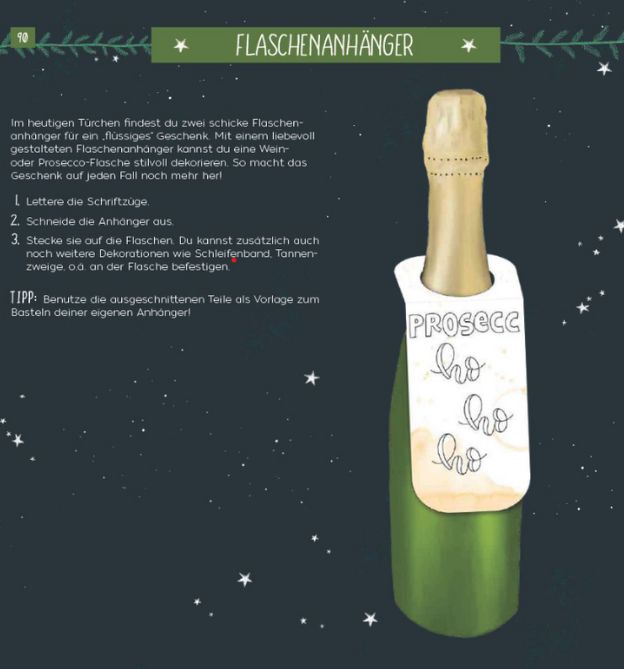 Handlettering Adventskalender Projekt: Flaschenanhänger