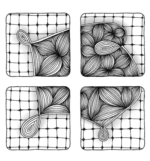 Zentangle® zeichnen lernen in Mosaikform