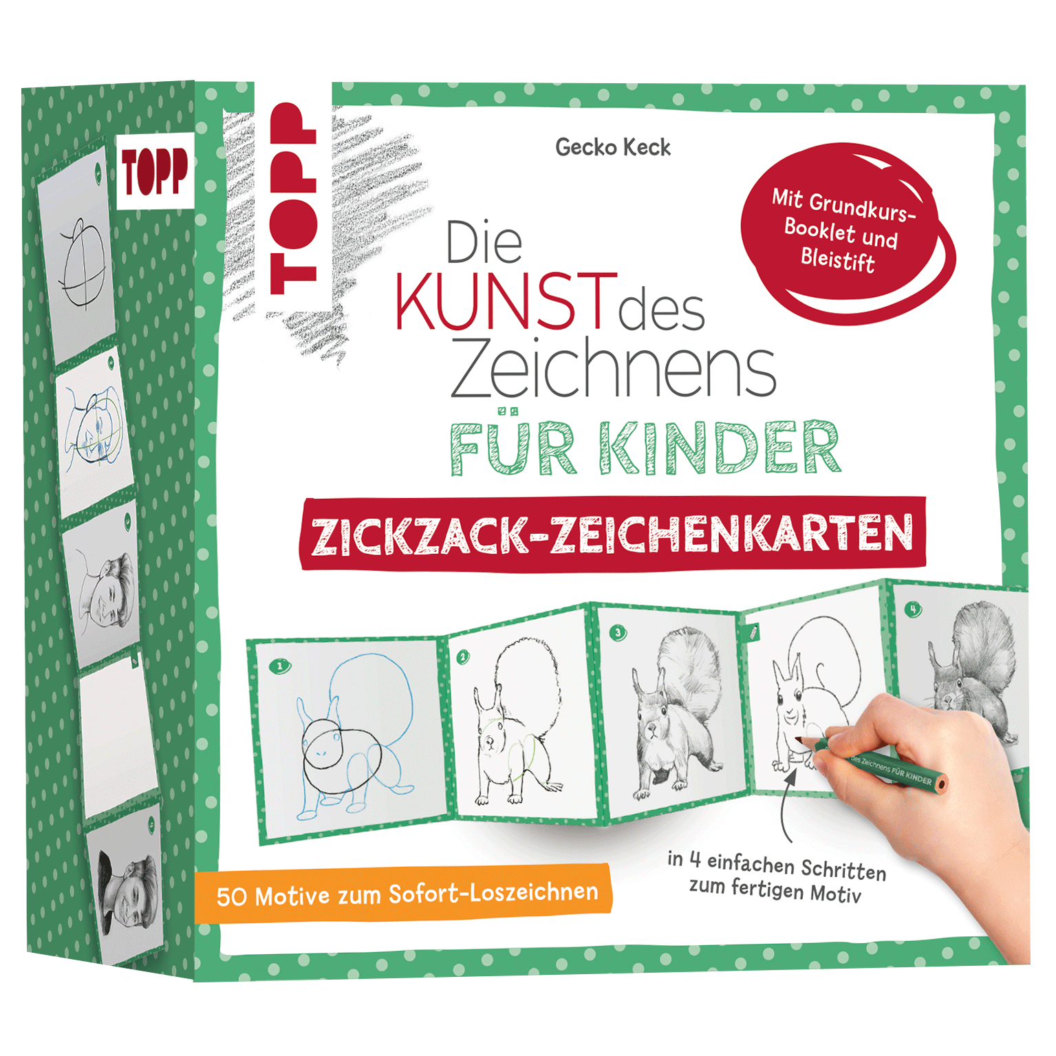 Die Kunst des Zeichnens für Kinder Zickzack-Zeichenkarten