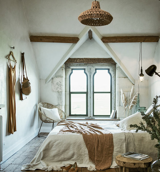 Schlafzimmer im skandinavischen Einrichtungsstil