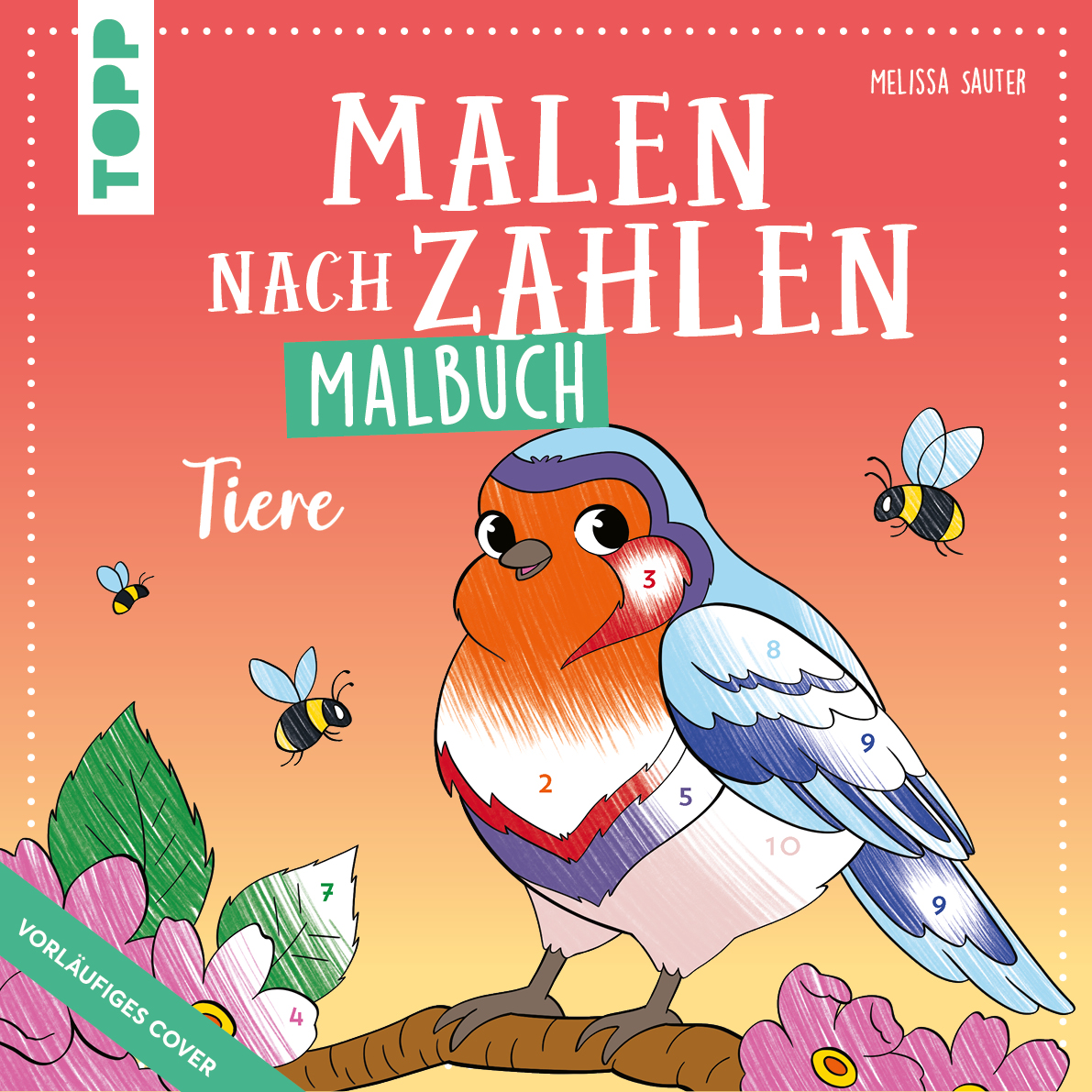Malen nach Zahlen Malbuch Tiere