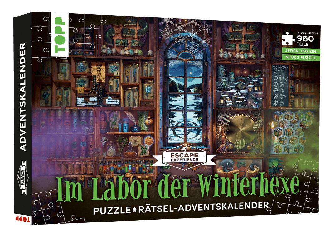 Puzzle-Rätsel-Adventskalender: Im Labor der Winterhexe – 24 Puzzles mit insgesamt 960 Teilen Puzzle-Rätsel-Adventskalender: Im Labor der Winterhexe – 24 Puzzles mit insgesamt 960 Teilen