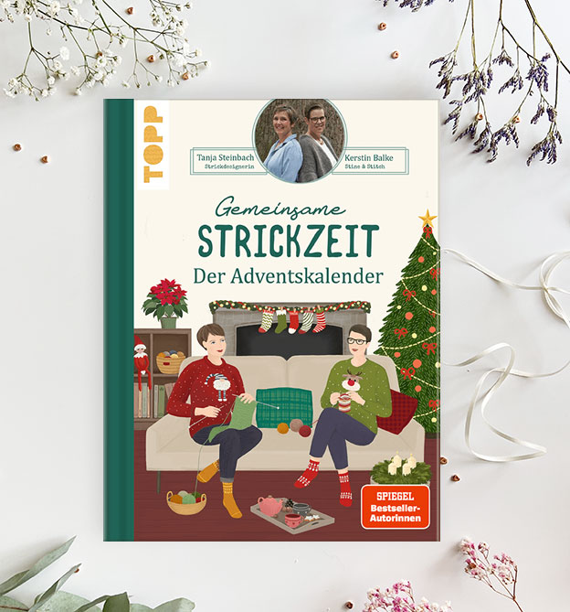 Buch_Tanja_Steinbach_Kerstin_Balke_Gemeinsame-Strickzeit-Adventskalender_Geschenkset_TOPP