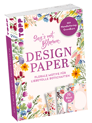 Handlettering Designdose Brush Pens – Set In Scatola Metallo Con 6 Pennelli A Punta Fine E 5 Carte Design, Colori Pastello