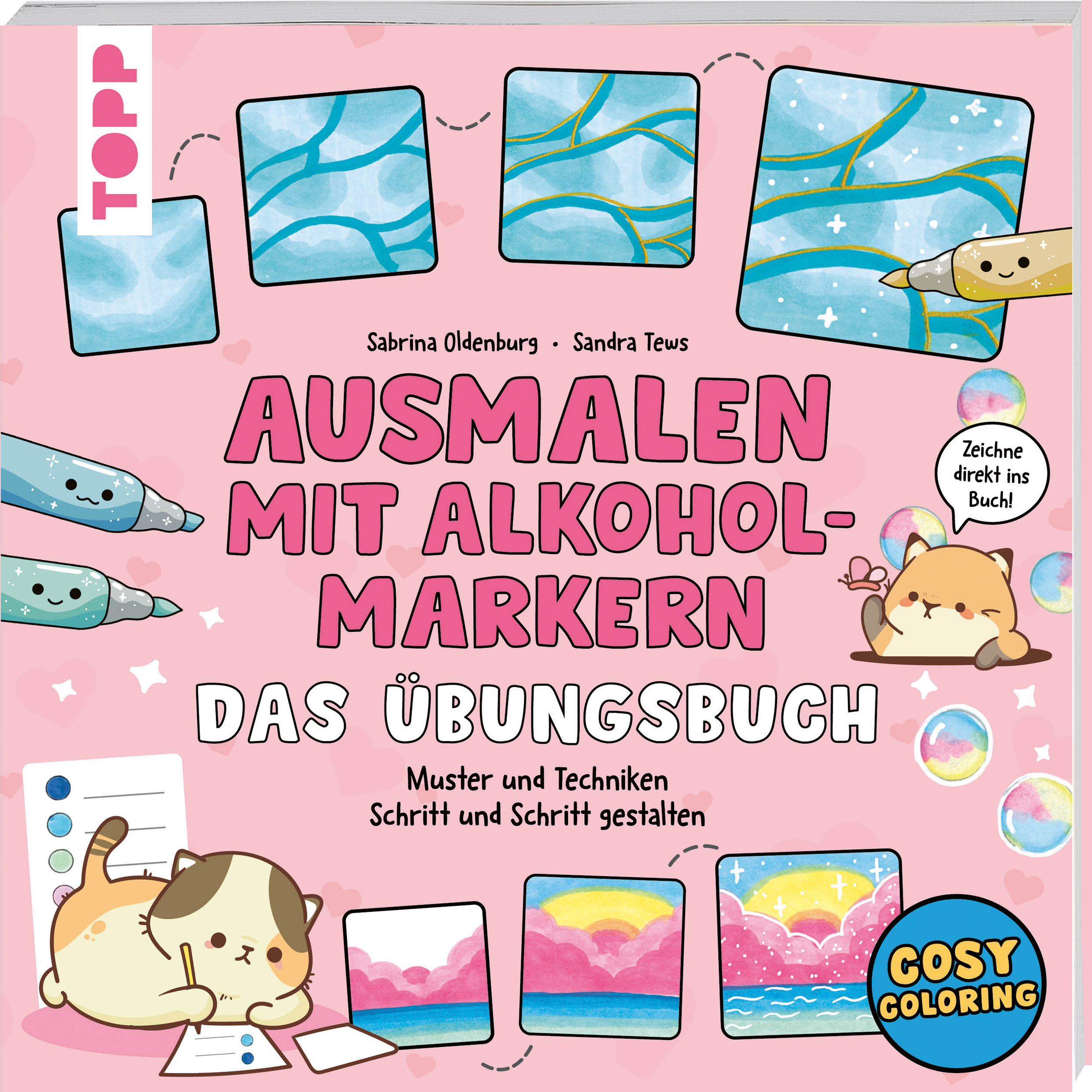 Ausmalen mit Alkoholmarkern - das Übungsbuch