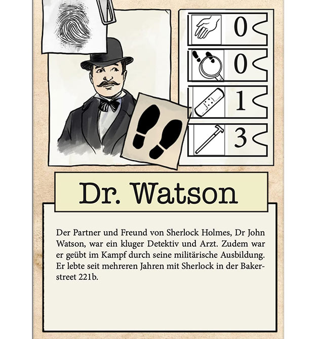 Beschreibung von Dr. Watson aus dem Spiel Escape the Box
