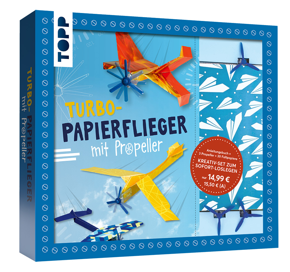Kreativ-Set Turbo-Papierflieger mit Propeller