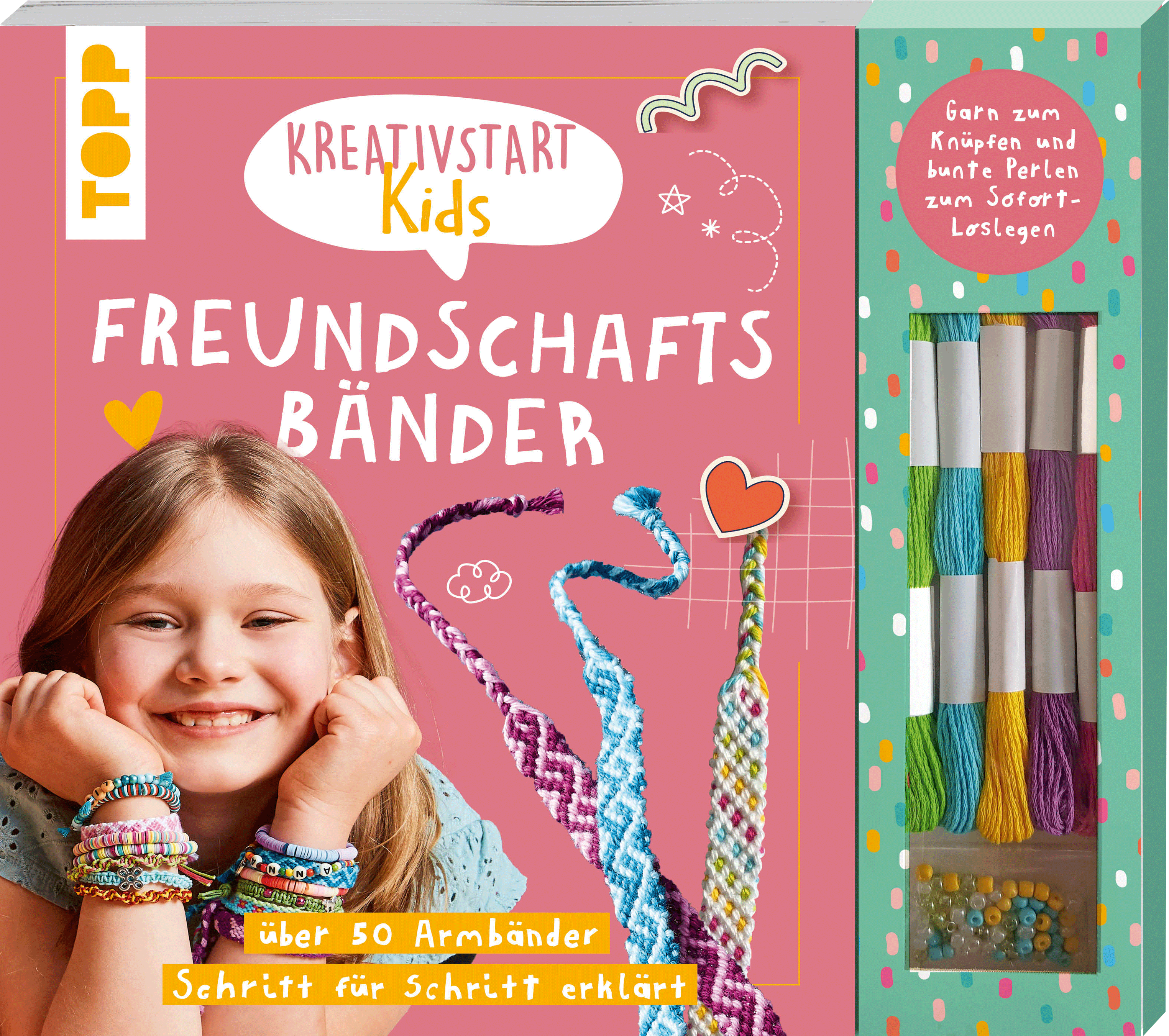 Kreativstart Kids Freundschaftsbänder. Anleitungsbuch und Material