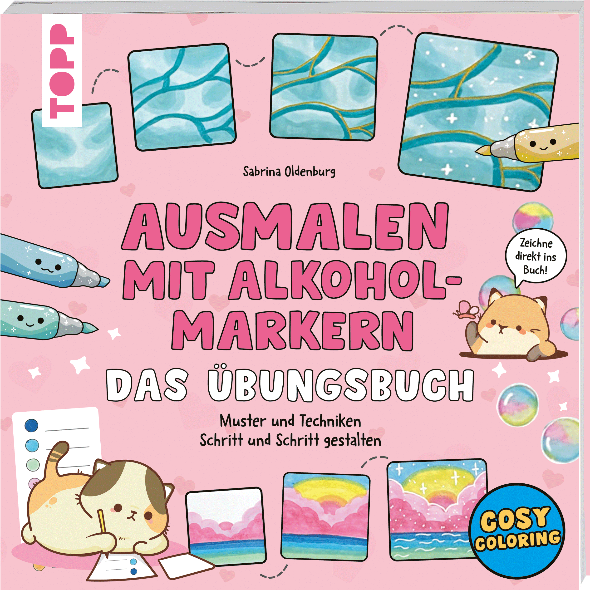 Ausmalen mit Alkoholmarkern - das Übungsbuch