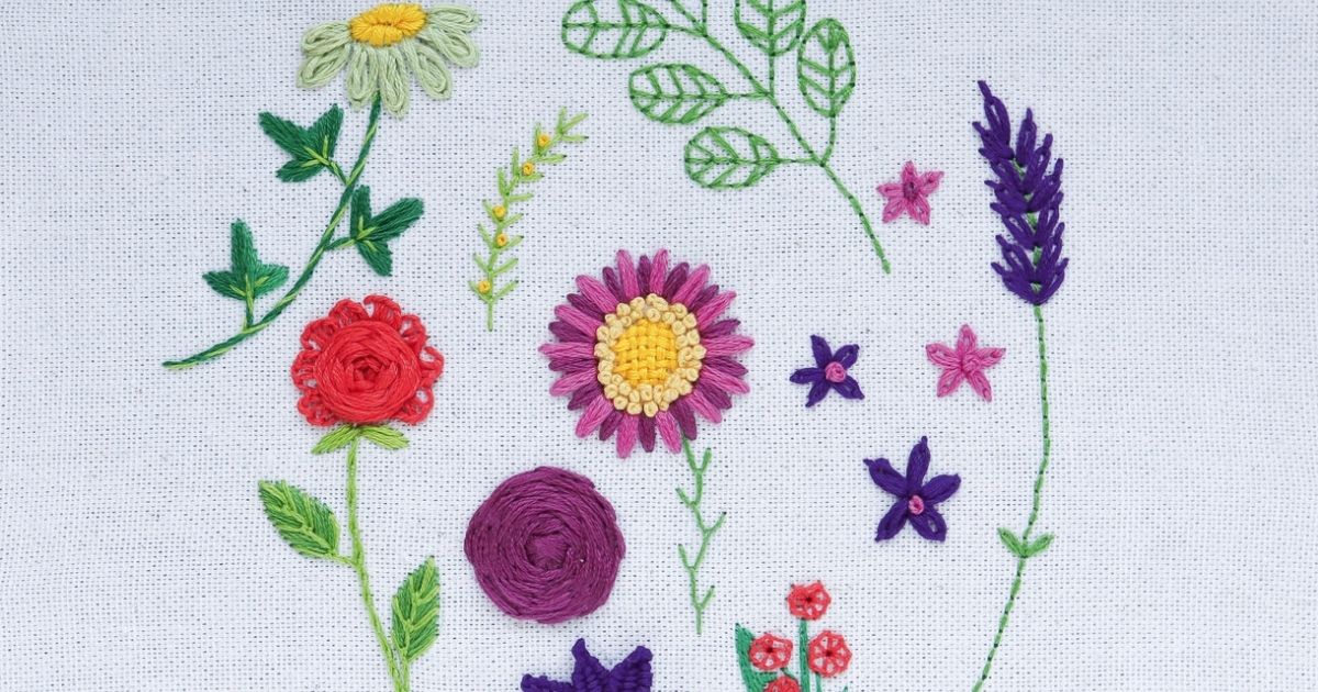 Sticken mit Anne Mende: Blumen und Blätter