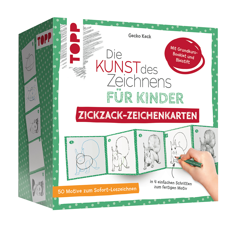 Die Kunst des Zeichnens für Kinder Zickzack-Zeichenkarten