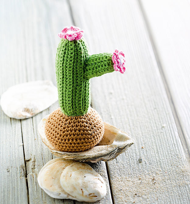 Kaktus Pflanze gehäkelte Miniatur. Topfpflanze. Grüner - .de