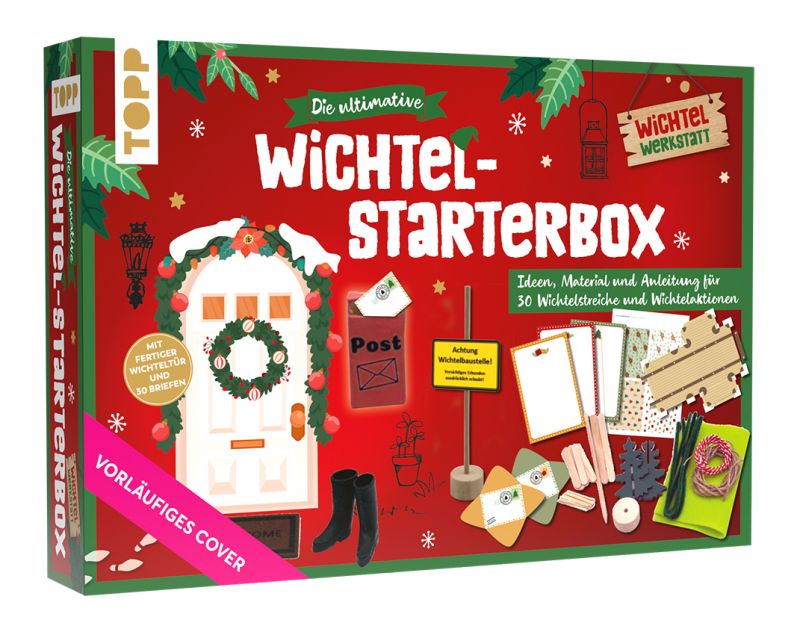 Produktbild von Wichtelstein Set - 7 Magische Natursteine Mit 7 Weihnachtskarten Und 7